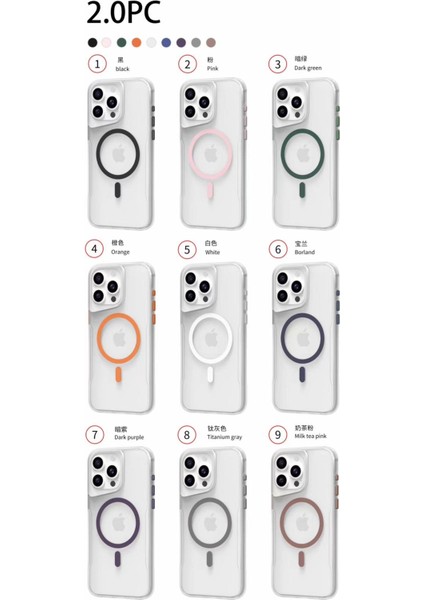 Apple iPhone 11 Kılıf Renkli Kamera Çıkıntılı Magsafe Şarj Özellikli T-Max Magsafe Sert Kapak + Ekran Koruyucu fiyatları