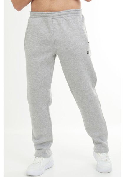 Kar Melanj Erkek Üç Iplik Şardonlu Fermuarlı Cepli Düz Paça Kışlık Eşofman Altı EDY201302KM fiyatları