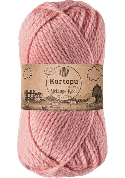 Melange Wool El Örgü Ipi Pembe K2116 Blsm