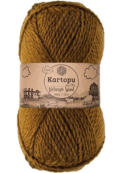 Melange Wool El Örgü Ipi Haki K4001 Blsm