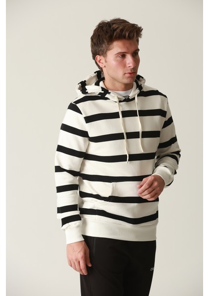 Erkek Çizgili Kapüşonlu Sweatshirt fiyatları