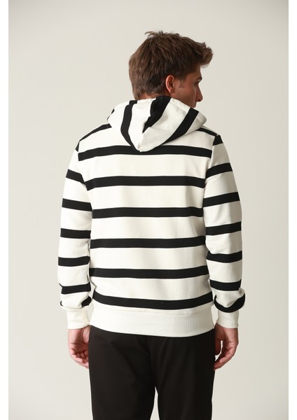 Erkek Çizgili Kapüşonlu Sweatshirt indirimleri