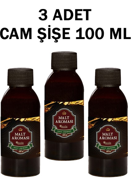 Malt Aroma Verici Kırmızı 100 ml Cam Şişe 3 Adet