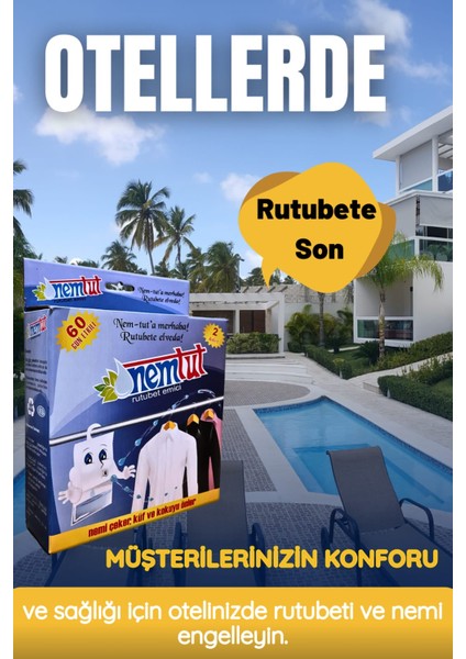 Kötü Koku Nem Rutubet Korozyon Buharlaşma Çözüm Otel ve Konaklama Yerlerine Özel 1 Kutu 1 kg