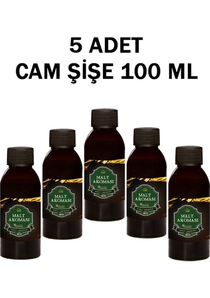 Malt Aroma Verici Yeşil 100 ml Cam Şişe 5 Adet