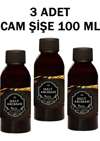 Malt Aroma Verici Siyah 100 ml Cam Şişe 3 Adet