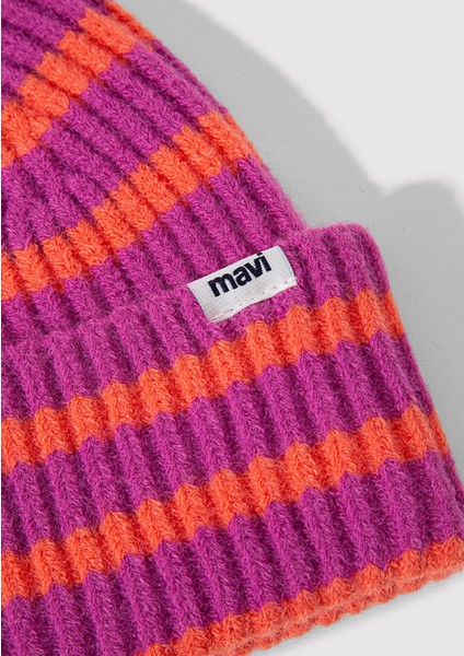 Turuncu Çizgili Mor Bere 1912804-28396 fiyatları