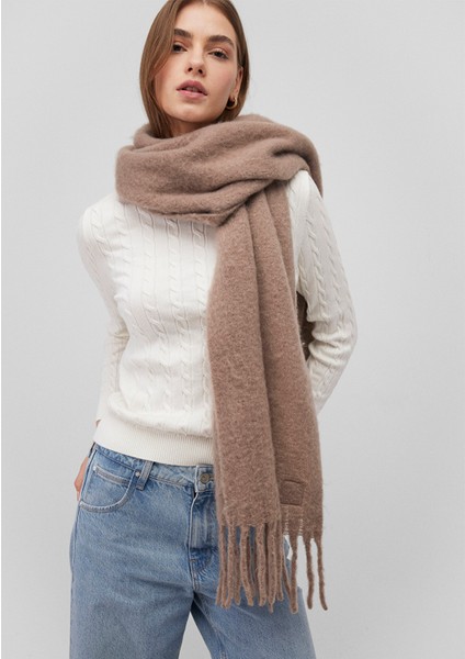 Püsküllü Kahverengi Atkı 1912807-71576