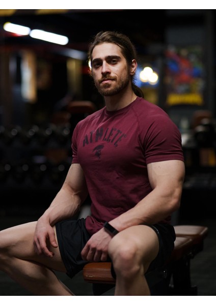 Athlete Bordo Tişört fırsatları