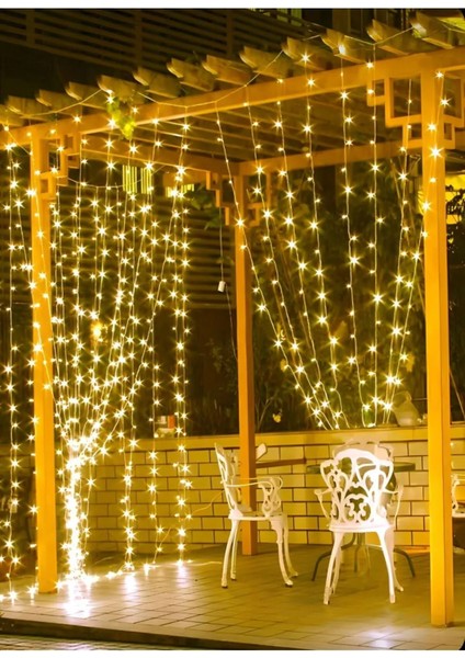 8 Fonksıyonlu 300 Ledli Perde LED Sarkıt LED 3x3 M Yılbaşı Doğum Günü Işık Bahçe Kafe fiyatları