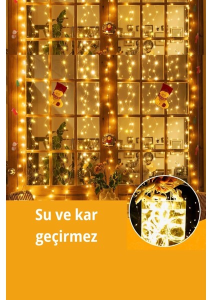 Krizantem 3 Metre Kumandalı 8 Ayrı Moda Sahip 3mx3m ( 300 Cm X 300 Cm ) Perde Led Peri Led Usb fırsatları