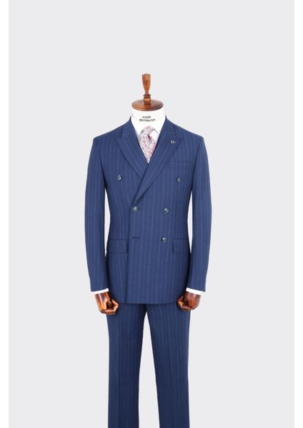 Kırlangıç Yaka Kruvaze Erkek Takım ELBISE-KAX1271W