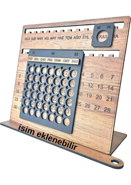 Masaüstü Ahşap Sürekli Takvim