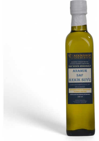 Kekik Suyu 500 ml Anamur Beyaz Kekiklerinden Üretilmiş 100% Saf ve Doğal Beyaz Cam Şişe Kekik Suyu