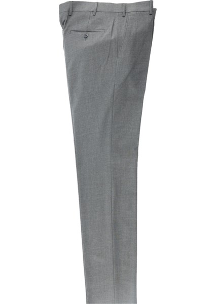 Slim Fit Dar Kesim Yünlü Klasik Kumaş Pantolon