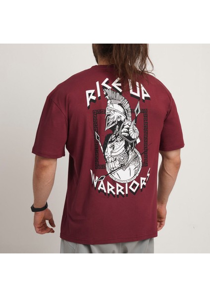 Rise Up Bordo Oversize Tişört