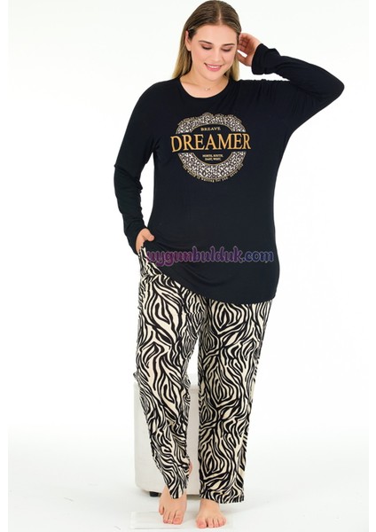 Renk ve Desen Seçenekli Lady Battal Büyük Beden Anne Pijama Takımı