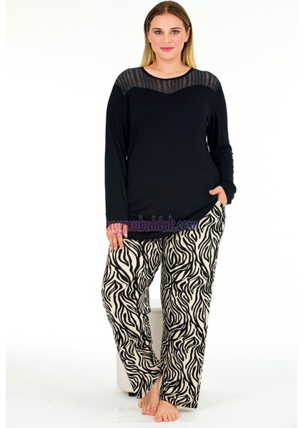 Renk ve Desen Seçenekli Lady Battal Büyük Beden Anne Pijama Takımı