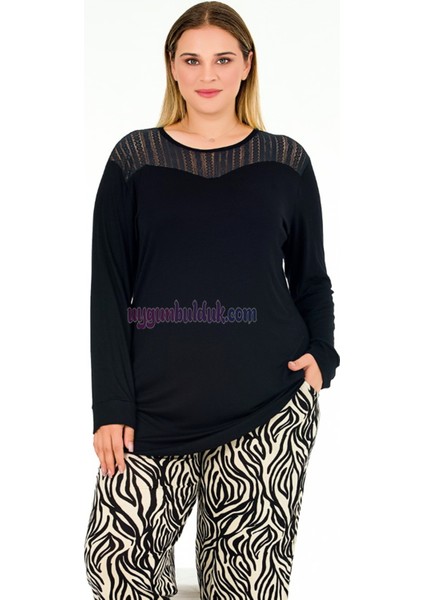Renk ve Desen Seçenekli Lady Battal Büyük Beden Anne Pijama Takımı