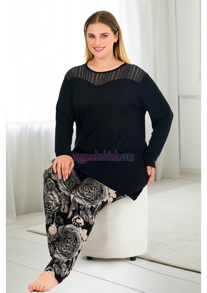 Renk ve Desen Seçenekli Lady Battal Büyük Beden Anne Pijama Takımı