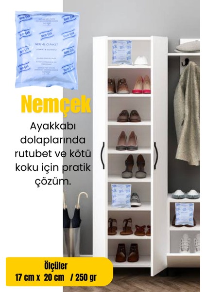 Nemçek Nem Emici Çekici Rutubet Alici Küf Önleyici Kötü Koku Giderici 2000 gr (10 Paket)