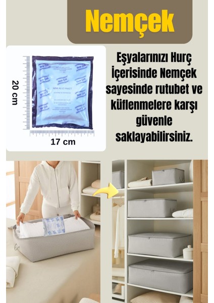 Nemçek Nem Emici Çekici Rutubet Alici Küf Önleyici Kötü Koku Giderici 2000 gr (10 Paket)