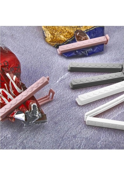 12 Adet Poşet Klipsi Bag Clips - Paket Mandalı