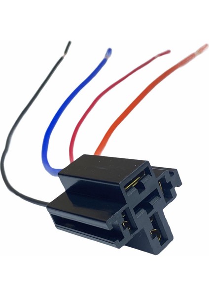 RÖLE SOKETİ (RÖLE YUVASI) (4 UÇLU/5 UÇLU 70 A) (2 UÇ KÜÇÜK / 3 UC BÜYÜK) (6.3 MM / 9.5 MM) (KABLOLU)