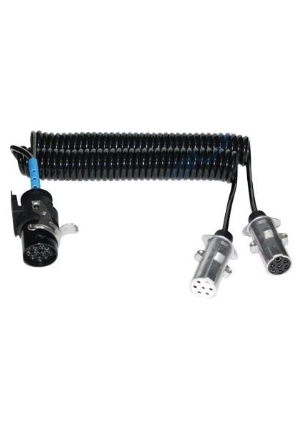 SERTPLAS TIR DORSE ELEKTRİK KABLOSU 7'Lİ X 2 (3'LÜ) (ADAPTÖR) (15 KABLOLU) (4 MT) ALÜMİNY FİŞLİ