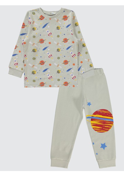 Erkek Çocuk Pijama Takımı 2-5 Yaş Gri