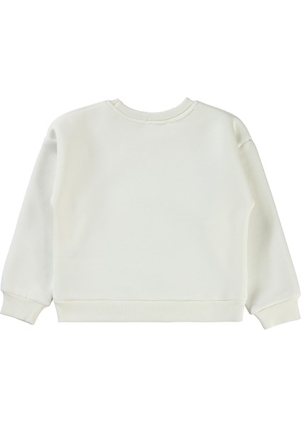 Kız Çocuk Sweatshirt 6-9 Yaş Ekru fiyatları