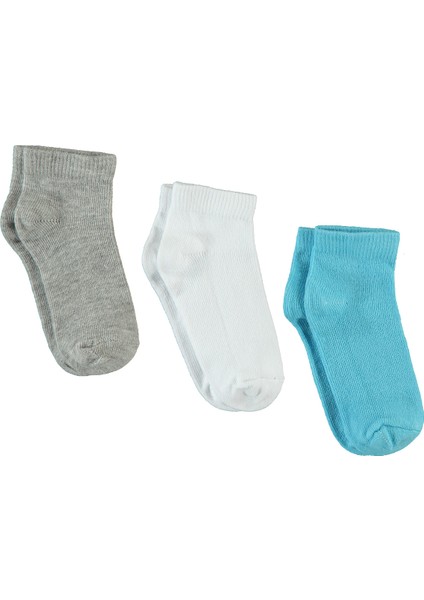 Erkek Çocuk 3'lü Çorap 2-12 Yaş Beyaz