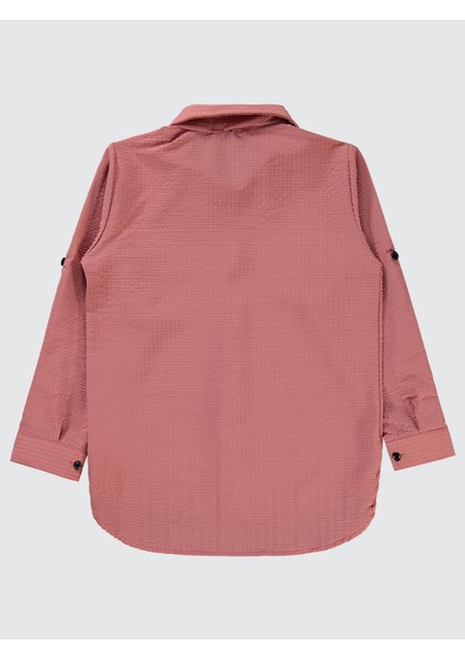 Kız Çocuk Gömlek 6-9 Yaş Gül Kurusu modelleri