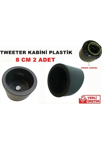 8cm Dome Midrange Tweeter Plastik Kabini 2 Adet