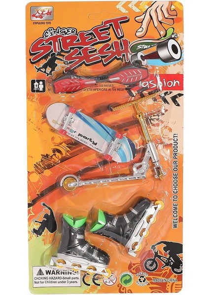 KZL-012-A7 Kartela Kaykay Paten Scooter Oyun Seti -Kızılkaya