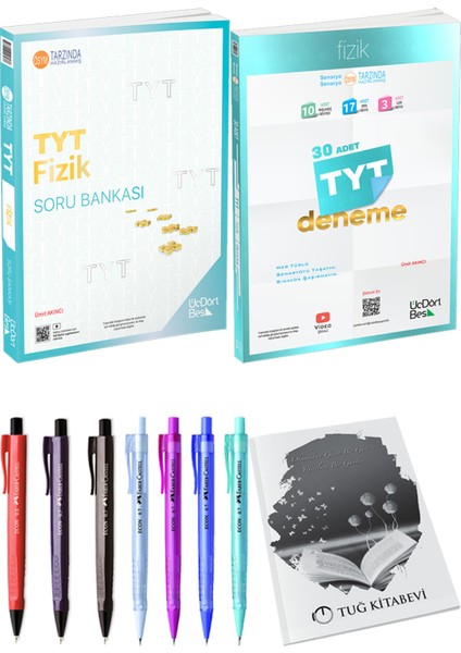 2025 TYT Fizik 30 Deneme - 2025 TYT Fizik Soru Bankası + Kalem - Not Defteri