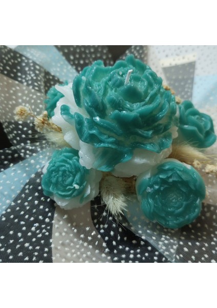 Yeşil Şakayık Mum Box Candle Kutu Mum Hediyelik