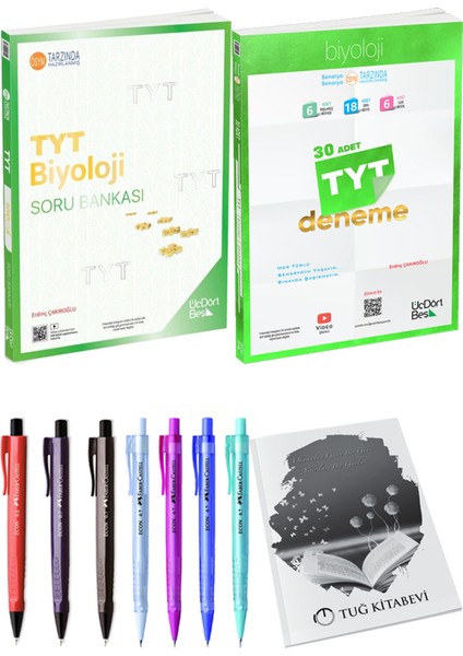 2025 TYT Biyoloji 30 Deneme - 2025 TYT Biyoloji Soru Bankası + Kalem - Not Defteri