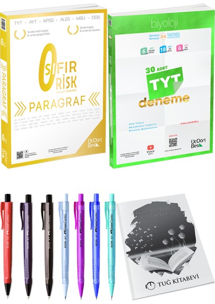 2025 TYT Biyoloji 30 Deneme - 2025 Paragraf Sıfır Risk + Kalem - Not Defteri