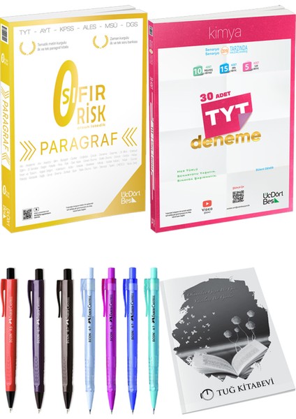 2025 TYT Kimya 30 Deneme - 2025 Paragraf Sıfır Risk + Kalem - Not Defteri