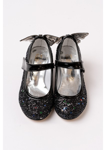 Ortopedi Kız Çocuk Gökkuşağı Kelebekli Topuklu Abiye Ayakkabı indirimleri