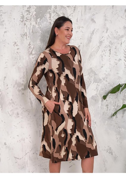 Kadın Büyük Beden Örme Elbise -BGE72 fiyatları