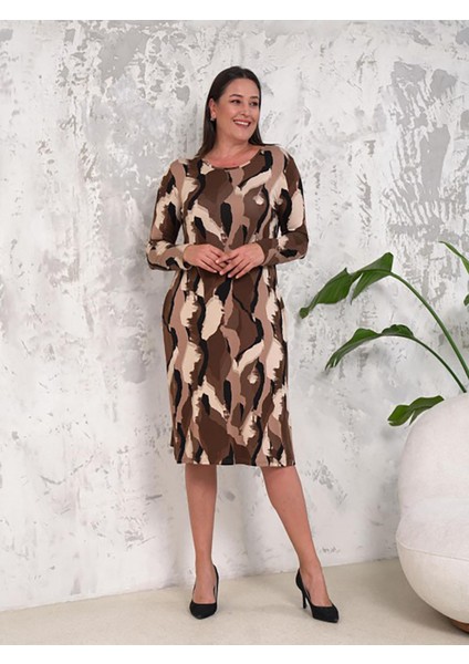 Kadın Büyük Beden Örme Elbise -BGE72 modelleri