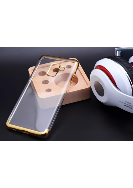Galaxy A8 2018 Kılıf Dört Köşeli Lazer Silikon Kılıf