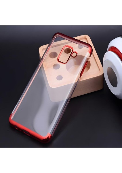 Galaxy A8 2018 Kılıf Dört Köşeli Lazer Silikon Kılıf