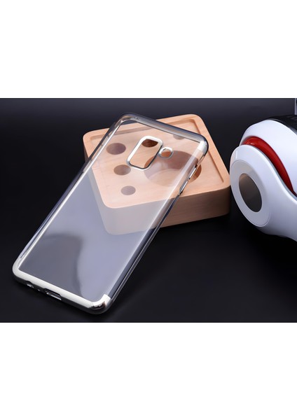 Galaxy A8 2018 Kılıf Dört Köşeli Lazer Silikon Kılıf