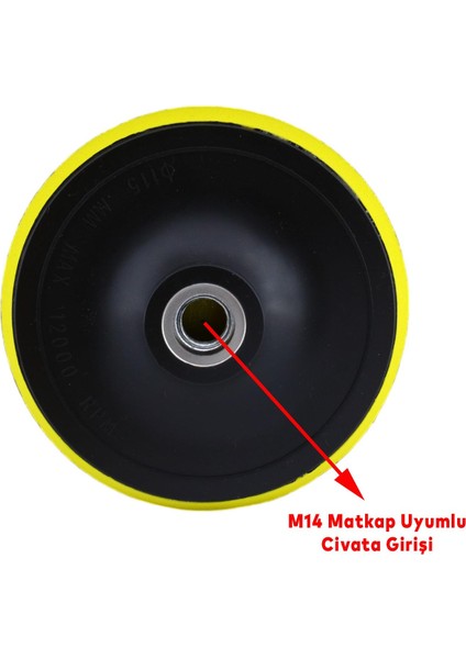 Cırt Zımpara Tabanı 115 mm Zımparalama Taşlama Sökülebilir M14 Cıvata Matkap Uyumlu + Matkap Aparatı (2'li Set) indirimleri
