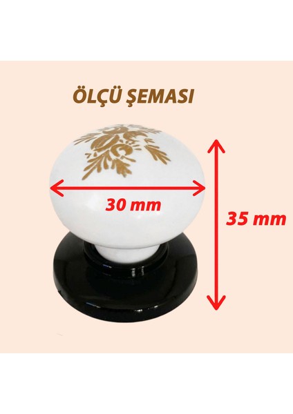 15 Adet Yasemin Kulp Beyaz Polimer Düğme Kulp Siyah Tablalı Mobilya Mutfak Dolabı Çekmece Kulbu fiyatları