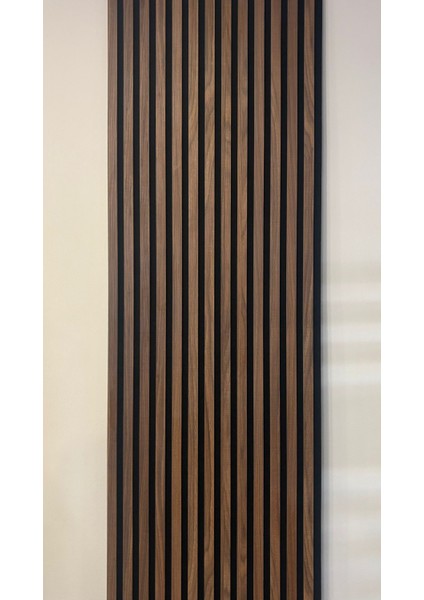 Şahan Art Deco Özel Kompozit Mdf / Neme Dayanıklı Akustik Duvar Paneli / 60x280 / Ceviz / 10 Mm Keçe / 10 M