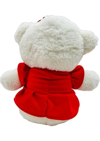 Peluş Çilekli Elbiseli 35 cm Ayıcık